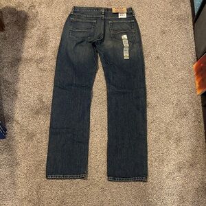 Men's Dark Blue Straight-Leg Jeans
